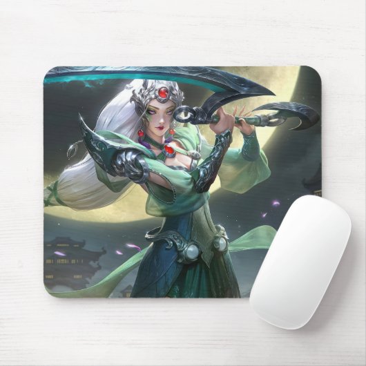 Moon Scorn Gaming Mousepad | Thema Night Warrior Muismat (Met muis)