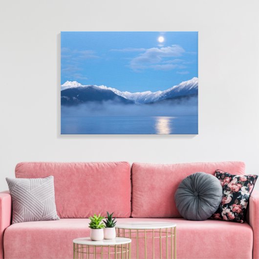 Moon | Seabeck, Washington Canvas Afdruk (Insitu (Woonkamer))