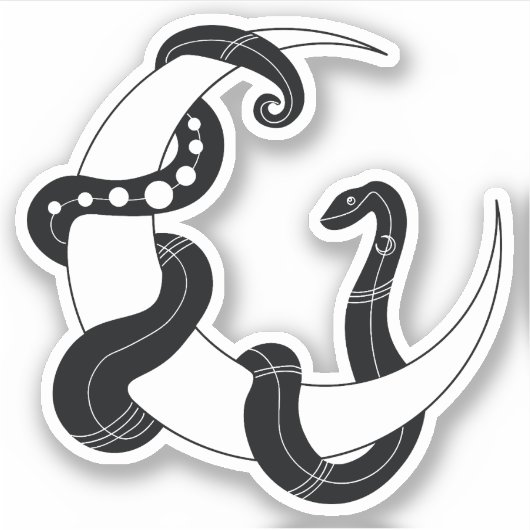 Moon Serpent Sticker (Voorkant)
