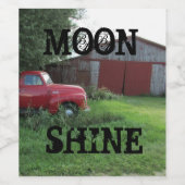 "Moon Shine" drankfles label Wijn Etiket (Enkel label)