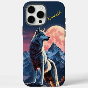 Moon Shines beroemd gemaakt door Howling Wolf iPhone 16 Pro Max Hoesje