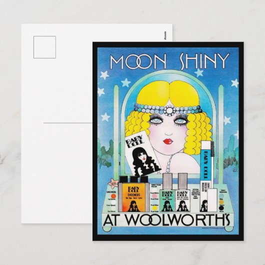 Moon Shiny  Woolworth Baby Doll Feestdagenkaart (Voorkant / Achterkant)