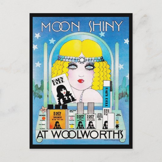 Moon Shiny  Woolworth Baby Doll Feestdagenkaart (Voorkant)