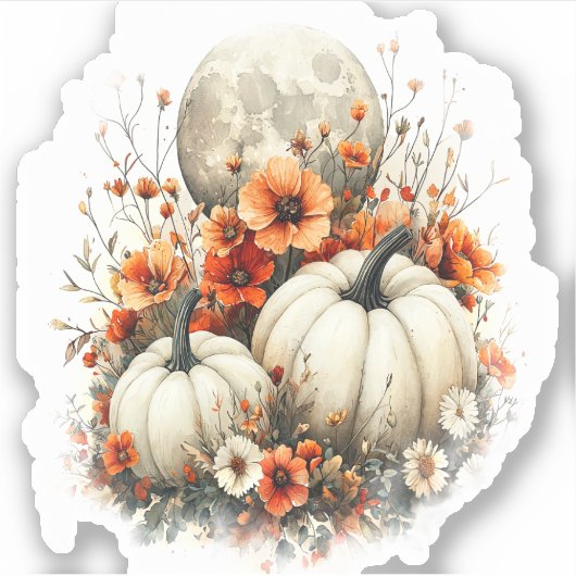 Moon Shirt Country Pumpkin Sticker (Voorkant)