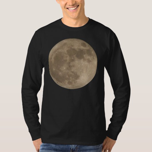 Moon Shirt Full Moon T-shirt Mannen Moon Shirt (Voorkant)