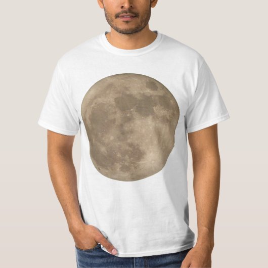 Moon Shirt Full Moon T-shirt Mannen Moon Shirt (Voorkant)
