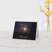 Moon Silhouette denking van uw kaart (Gele Bloem)