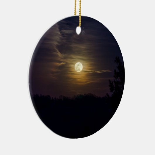 Moon Silhouette Keramisch Ornament (Rechts)