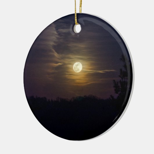 Moon Silhouette Keramisch Ornament (Links)