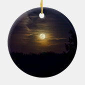 Moon Silhouette Keramisch Ornament (Achterkant)