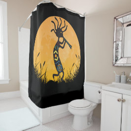 Moon Silhouette Kokopelli Shower Curtain Douchegordijn
