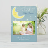 Moon sky baby shower-uitnodiging kaart (Staand voorkant)