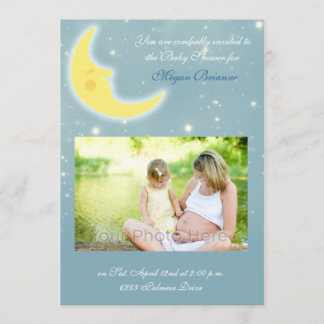 Moon sky baby shower-uitnodiging kaart