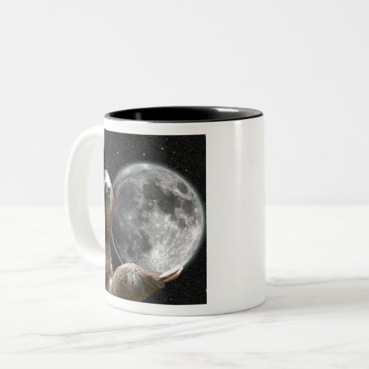 Moon Sloth Tweekleurige Koffiemok (Voorkant links)