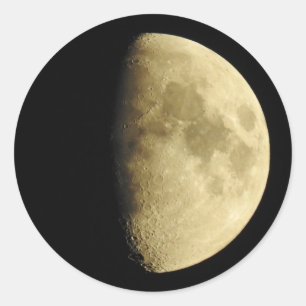 Moon Sluiten Foto Ronde Sticker