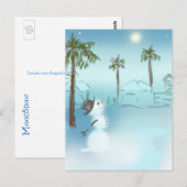 Moon Snow Briefkaart (Voorkant / Achterkant)