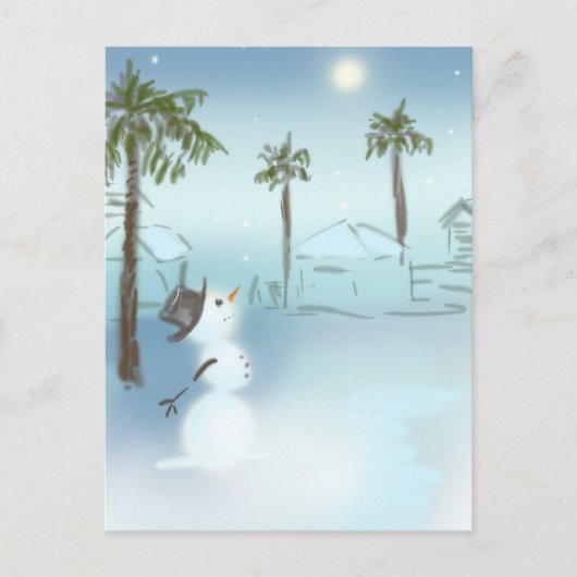 Moon Snow Briefkaart (Voorkant)