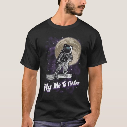 Moon snowboarder t-shirt (Voorkant)