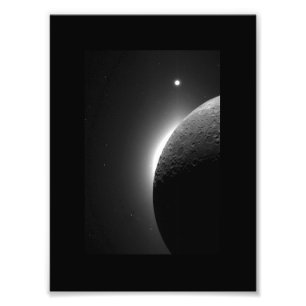 Moon, Solar Corona en Venus Space Foto Afdruk