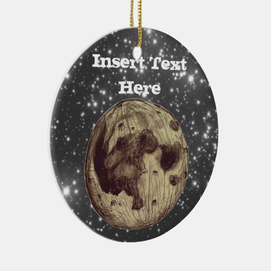 Moon Space Astronomie Keramisch Ornament (Rechts)