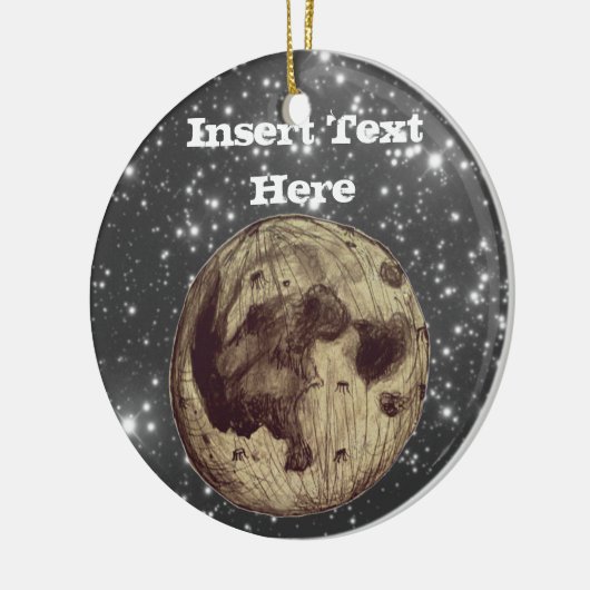 Moon Space Astronomie Keramisch Ornament (Links)