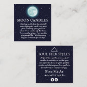 Moon Spell Instruction Vierkante Visitekaartje (Voorkant / Achterkant)