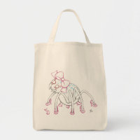 Moon Spider met een roze boog en hakken