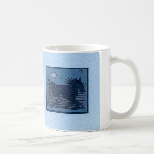 Moon Spirit (lichtblauw) Koffiemok (Rechts)