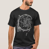 Moon Spiritueel Crescent Sun Astronomie Stars T-shirt (Voorkant)