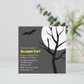 Moon Spooky Night Halloween Party nodigt uit Kaart (Staand voorkant)