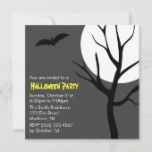 Moon Spooky Night Halloween Party nodigt uit Kaart (Voorkant)