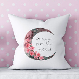 Moon Spring Flower Baby Girl Boho Nursery Kussen