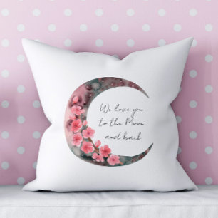 Moon Spring Flower Baby Girl Boho Nursery Kussen