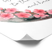 Moon Spring Flower Baby Girl Nursery Poster (Hoek)