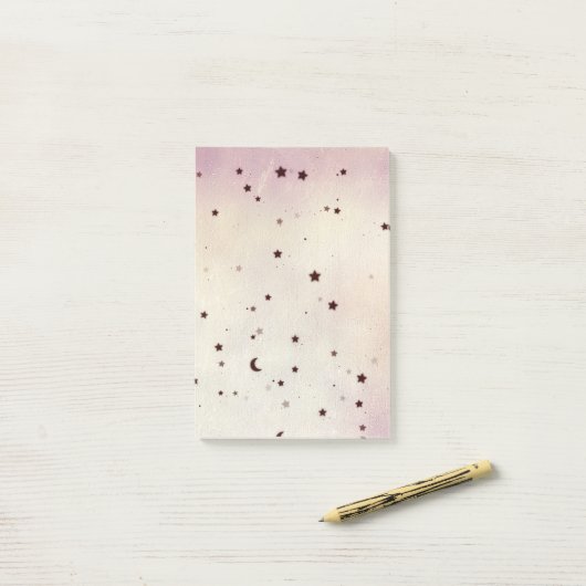 Moon Sprinkles Post-it® Notes (Op bureau)