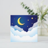 Moon, Star and Clouds Aankondiging (Staand voorkant)