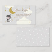 Moon Star Cloud Bunny Baby shower Luier Raffle Informatiekaartje (Voorkant / Achterkant)