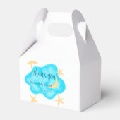 Moon star clouds waterverf baby shower naam toevoe bedankdoosjes (Achterkant)