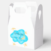 Moon star clouds waterverf baby shower naam toevoe bedankdoosjes (Geopend)