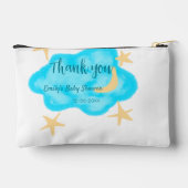 Moon star clouds waterverf baby shower naam toevoe etui (Achterkant)