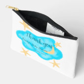 Moon star clouds waterverf baby shower naam toevoe etui (Open)