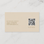 Moon Star Handmade Jewelry Artist Faux Gold B Visitekaartje (Achterkant)