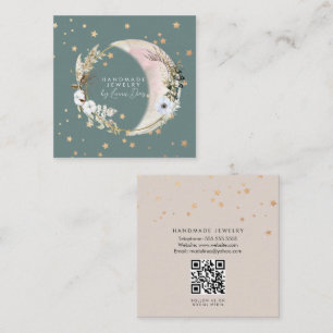Moon Star Handmade Jewelry Artist Faux Gold E Vierkante Visitekaartje