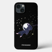 Moon Star Muziek Droom Meisje Landschap Modern Case-Mate iPhone Case (Achterkant)