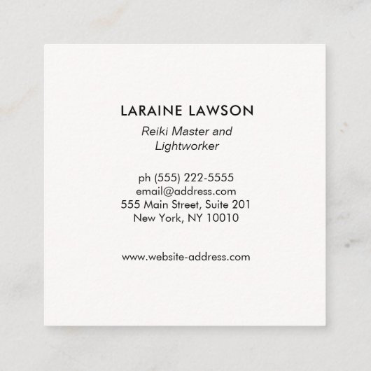 Moon Star Third Eye Logo Visitekaartje (Achterkant)