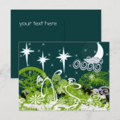 Moon Star Tree Paint Splat Briefkaart (Voorkant / Achterkant)