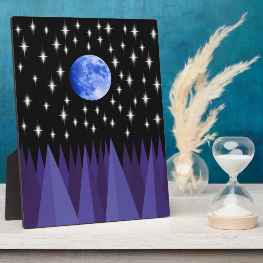 Moon Starlight Tabletop Plaque met Easel Fotoplaat (Zijkant)