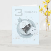 Moon & Stars Aanpasbare Verjaardag Kaart (Gele Bloem)