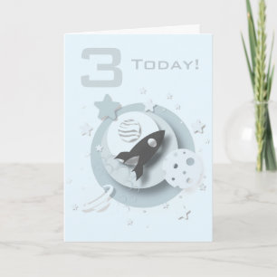 Moon & Stars Aanpasbare Verjaardag Kaart