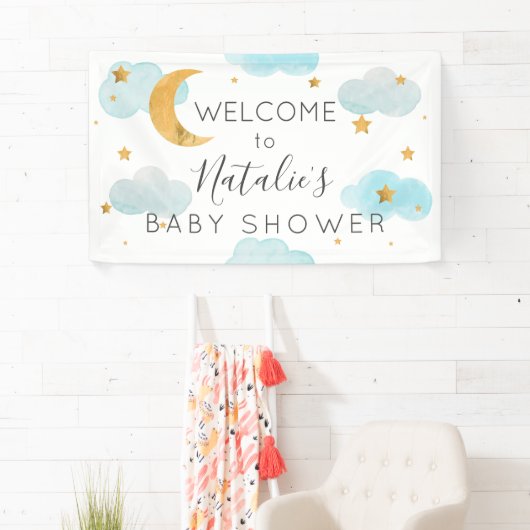 Moon & Stars baby shower banner (Insitu)